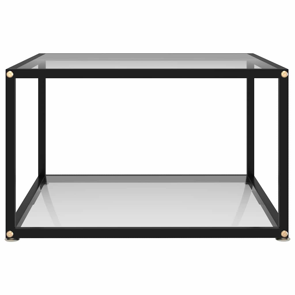 Coffee Table Tempered Glass Transparent 60 cm 60 cm