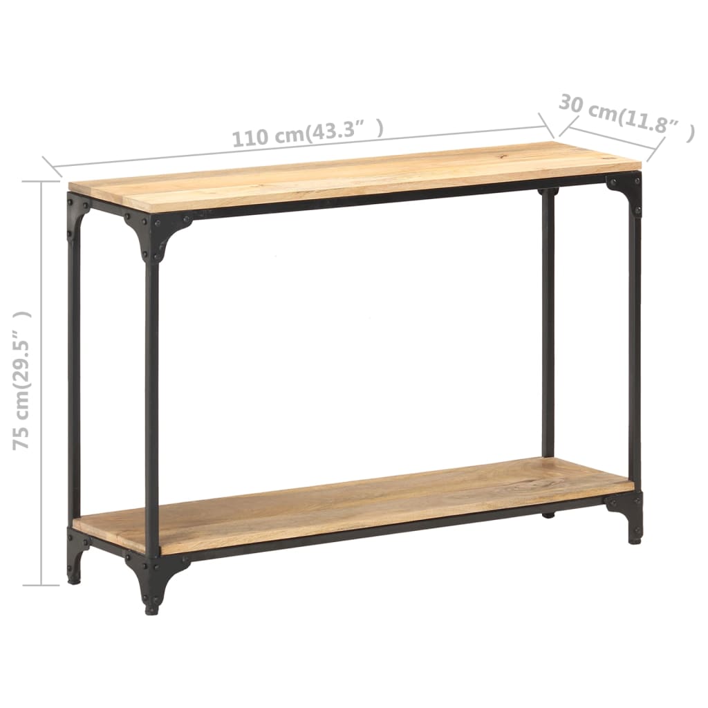 vidaXL Console Table 110x30x75 cm Solid Mango Wood