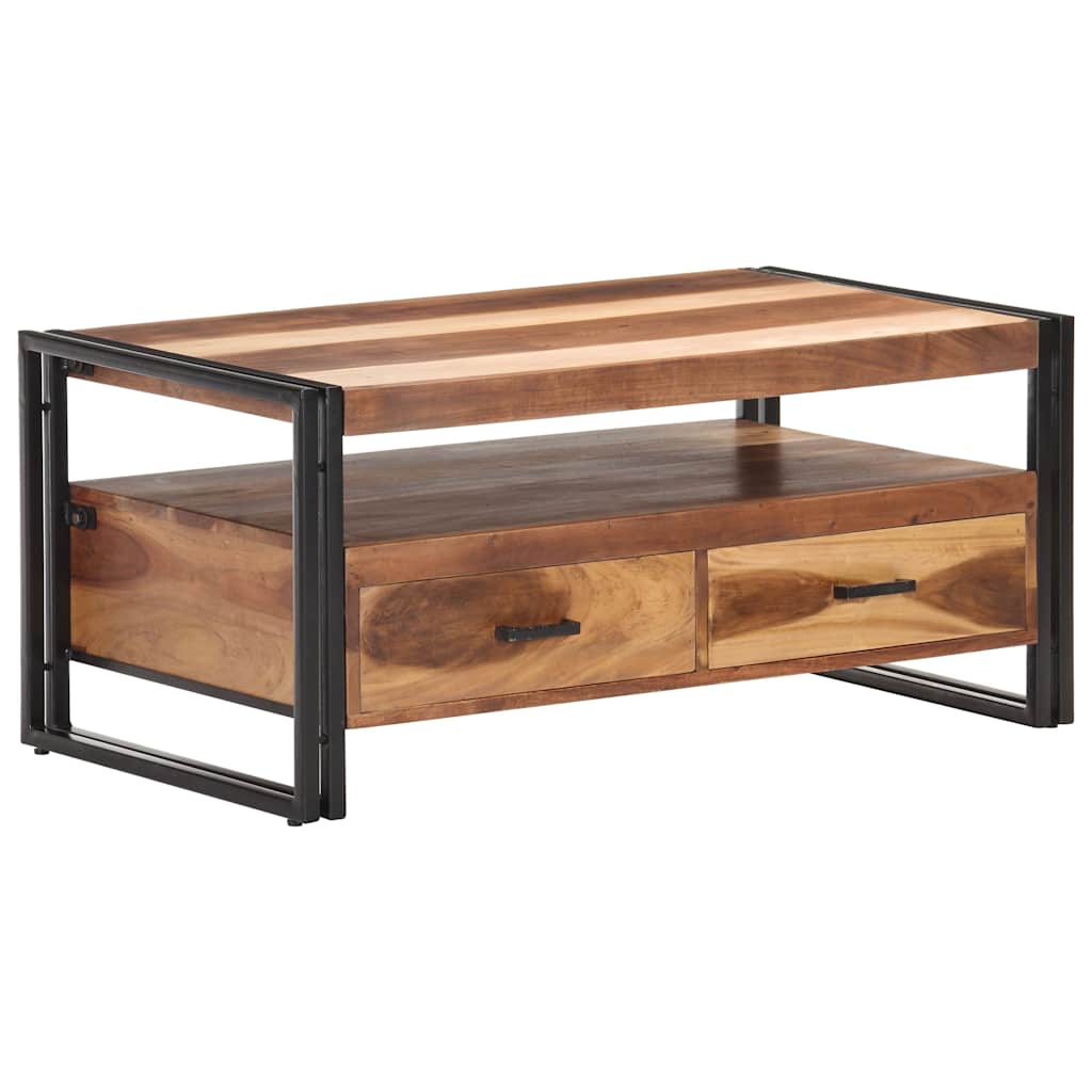 vidaXL Coffee Table 100x55x45cm Solid Acacia Wood 1