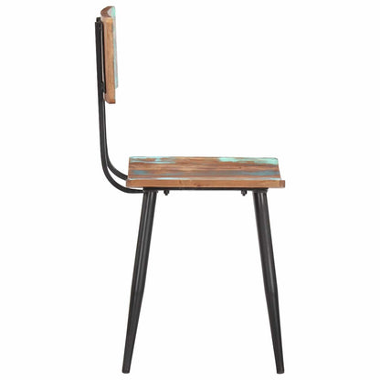 vidaXL Dining Chair | Set of 6 | Multicolours | Solid reclaimed wood, iron 4
