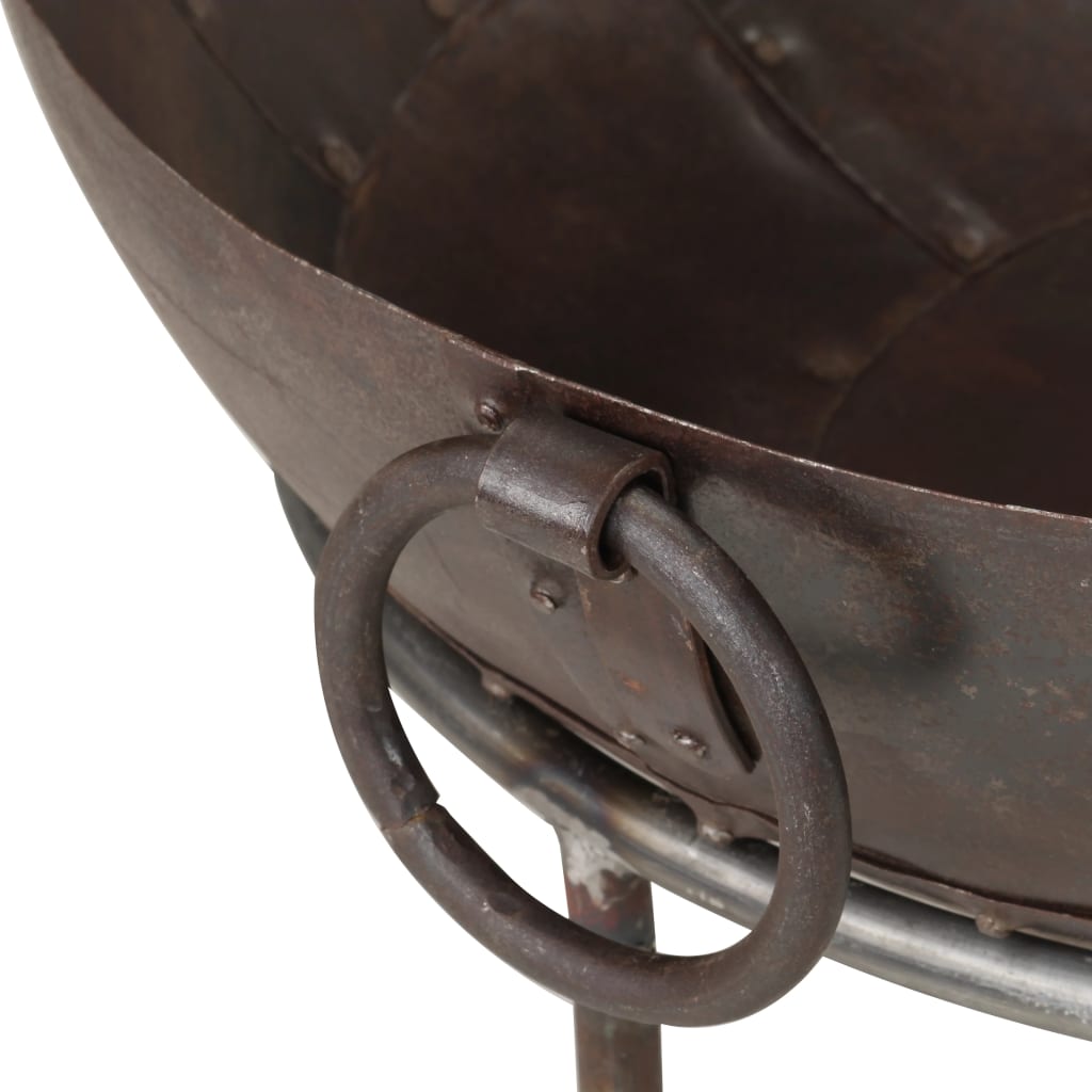 vidaXL Rustic Fire Pit Ø 60 cm Iron