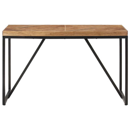 Dining Table Solid Acacia and Mango Wood Black 120 cm 60 cm