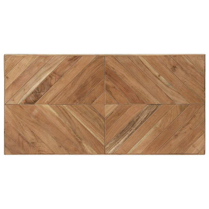Dining Table Solid Acacia and Mango Wood Black 120 cm 60 cm