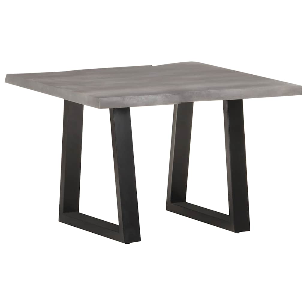 Coffee Table Solid Wood Acacia Grey 60 cm 60 cm