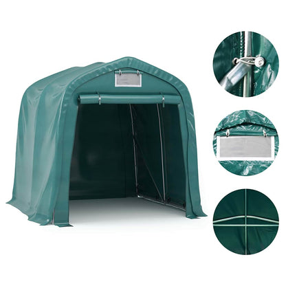 vidaXL Garage Tent | Dark green | Fabric (100% PVC), galvanised steel | 1.6x2.4m 5