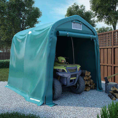 vidaXL Garage Tent | Dark green | Fabric (100% PVC), galvanised steel | 1.6x2.4m 1