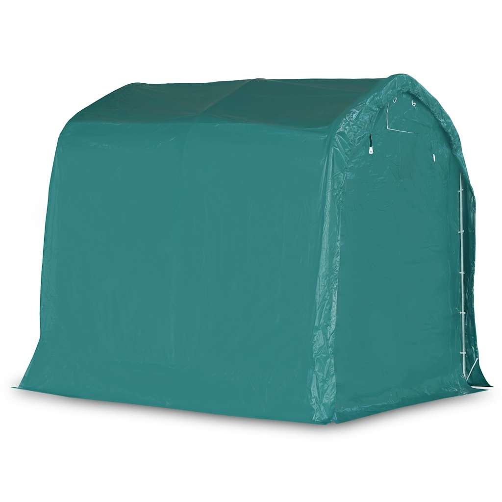 vidaXL Garage Tent PVC 2.4x2.4 m Green 3