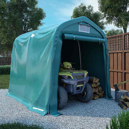 vidaXL Garage Tent PVC 2.4x2.4 m Green 1