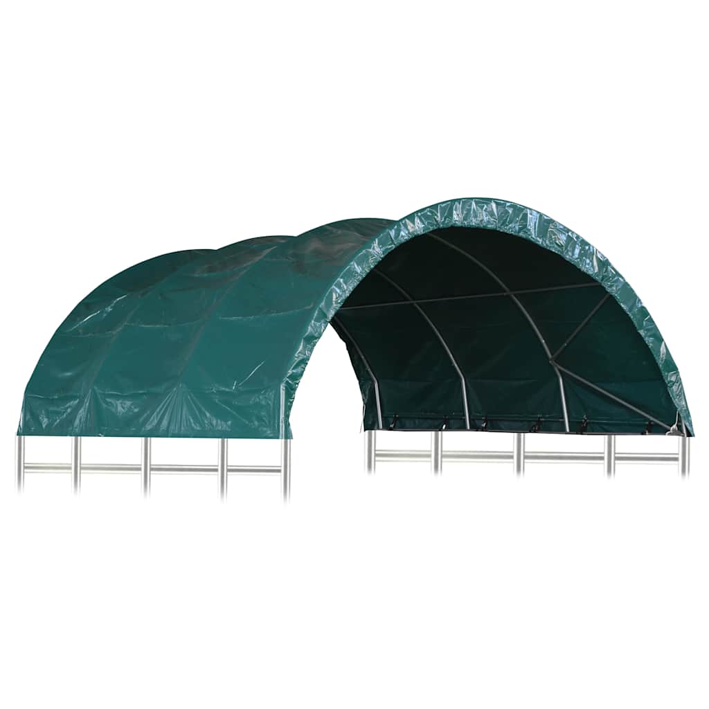 vidaXL Livestock Tent PVC 3,7x3,7 m Green 2
