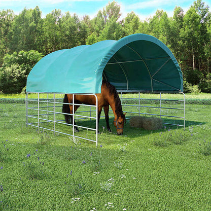 vidaXL Livestock Tent PVC 3,7x3,7 m Green 1
