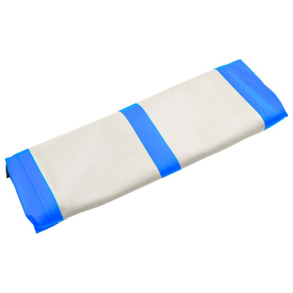 vidaXL Inflatable Gymnastics Mat with Pump 400x100x15 cm PVC Blue