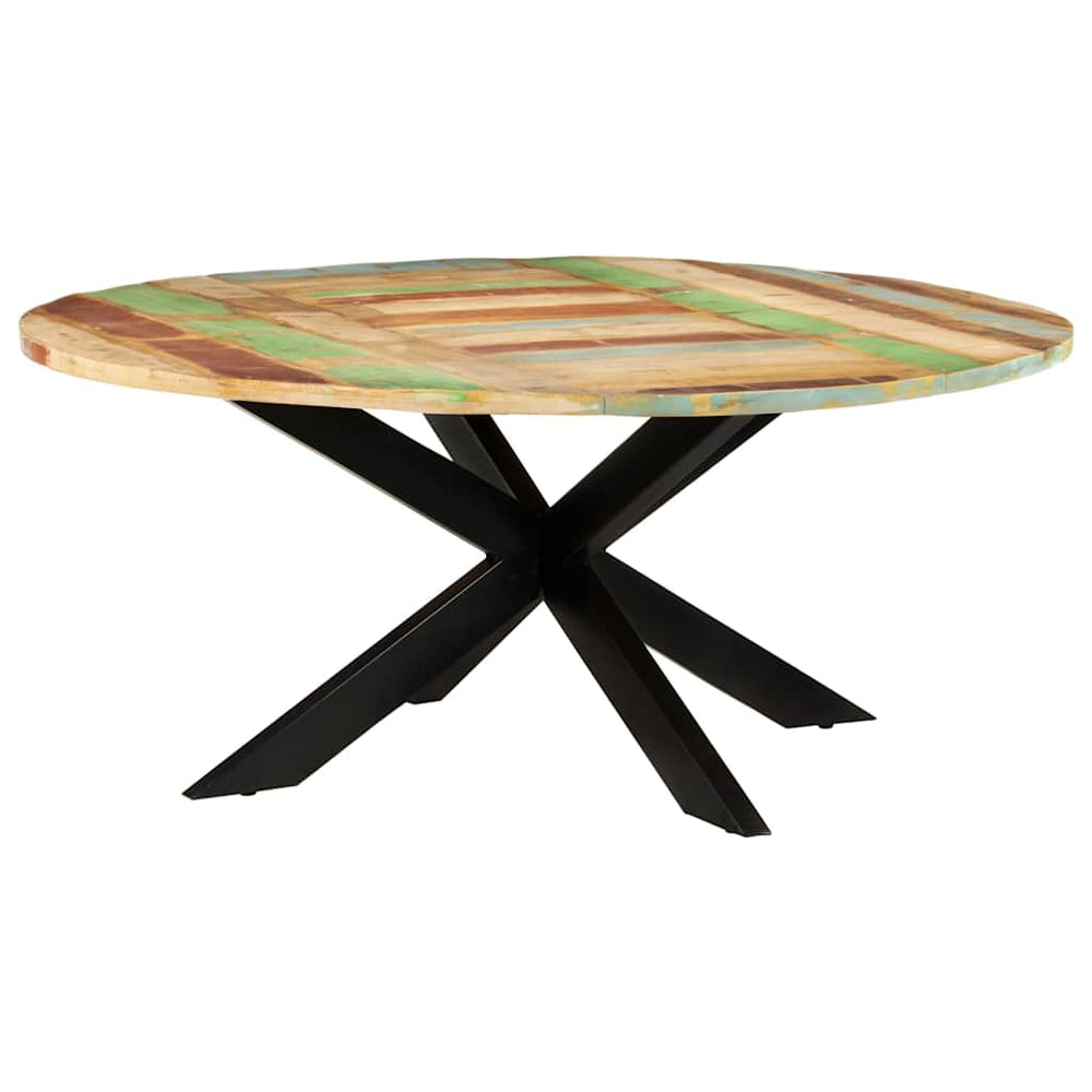 321685 vidaXL Dining Table Round 175x75 cm Solid Reclaimed Wood