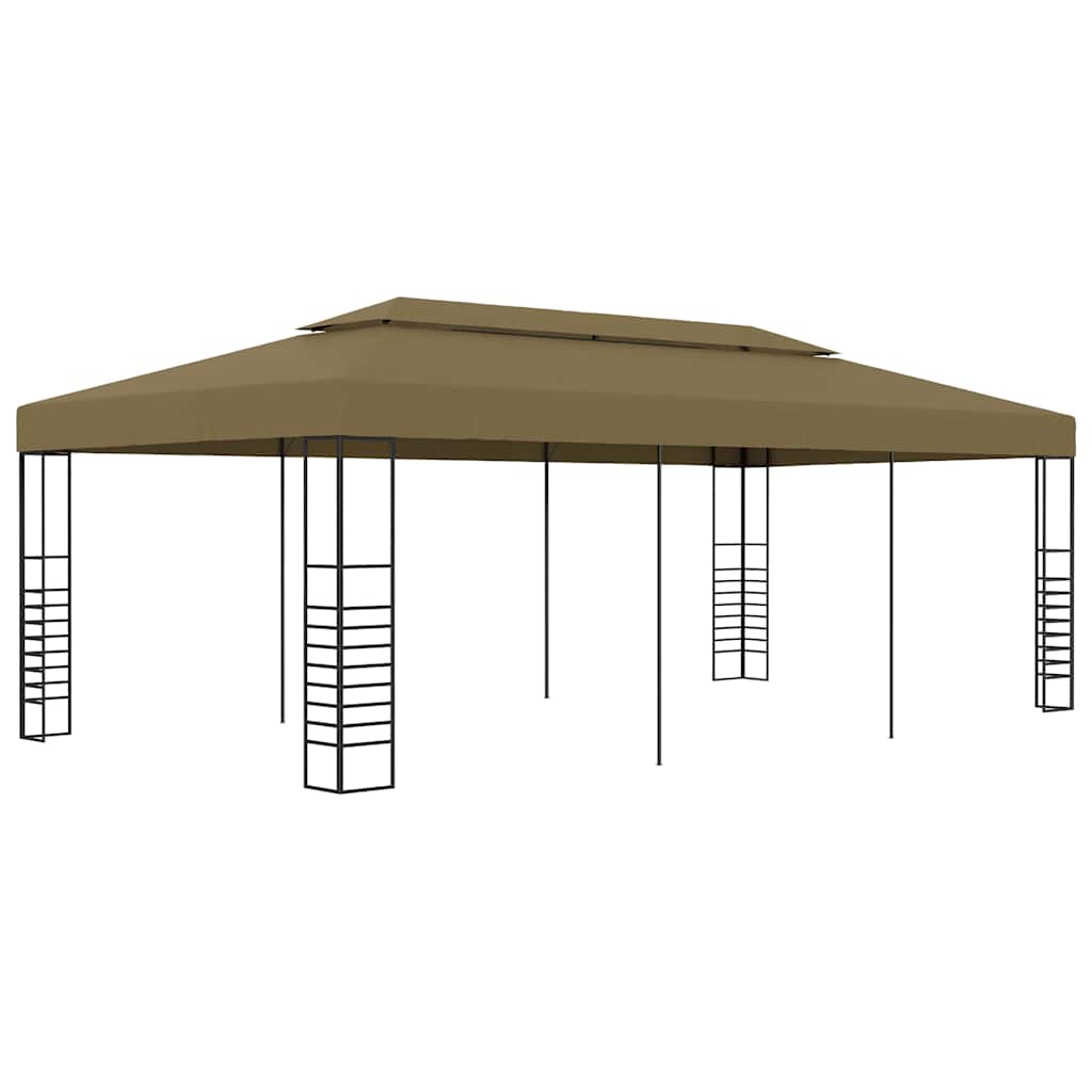 vidaXL Garden Gazebo 6x3x2,7 m Taupe 180 g/m² 1