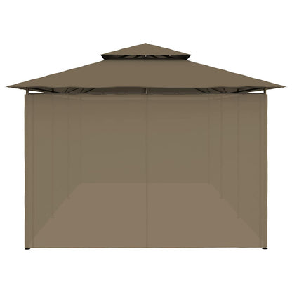 vidaXL Gazebo with Curtains 600x298x270 cm Taupe 180 g/m² 6