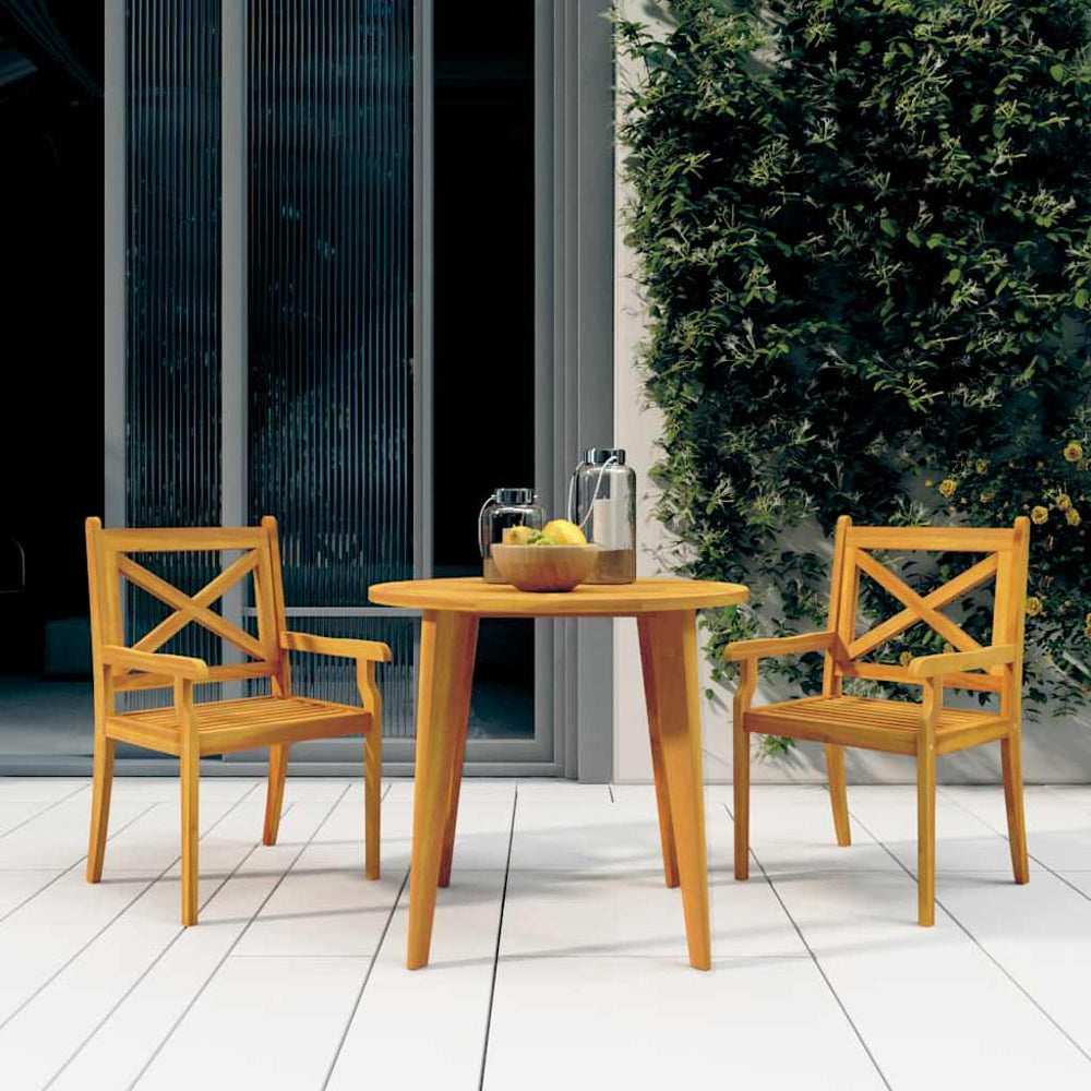vidaXL Outdoor Dining Chairs Solid Wood Acacia