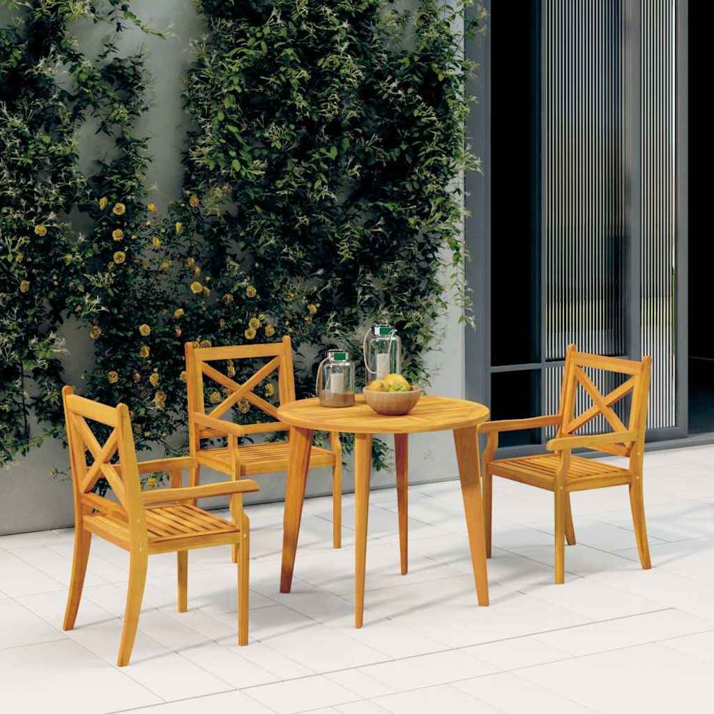 Outdoor Dining Chairs Solid Wood Acacia 3