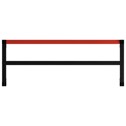 Work Bench Frame Metal Black and Red 150 cm 57 cm