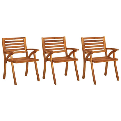 Garden Chairs Solid Acacia Wood 3