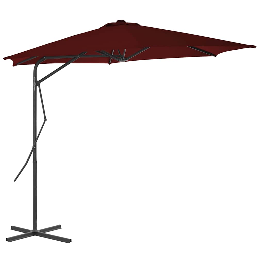 Outdoor Parasol with Steel Pole 300 cm Red