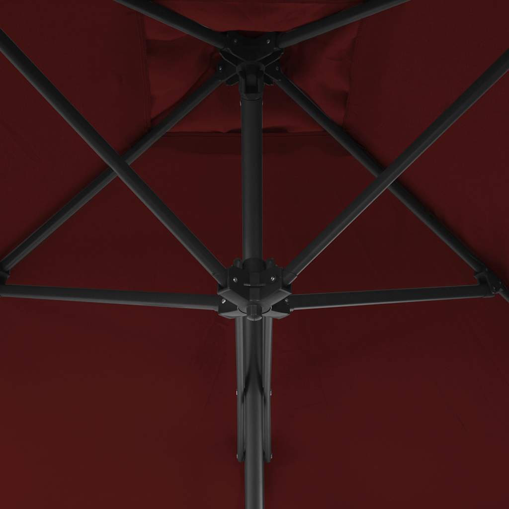 Outdoor Parasol with Steel Pole 300 cm Red
