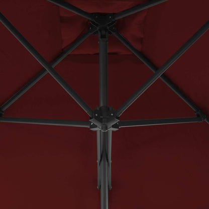 Outdoor Parasol with Steel Pole 300 cm Red