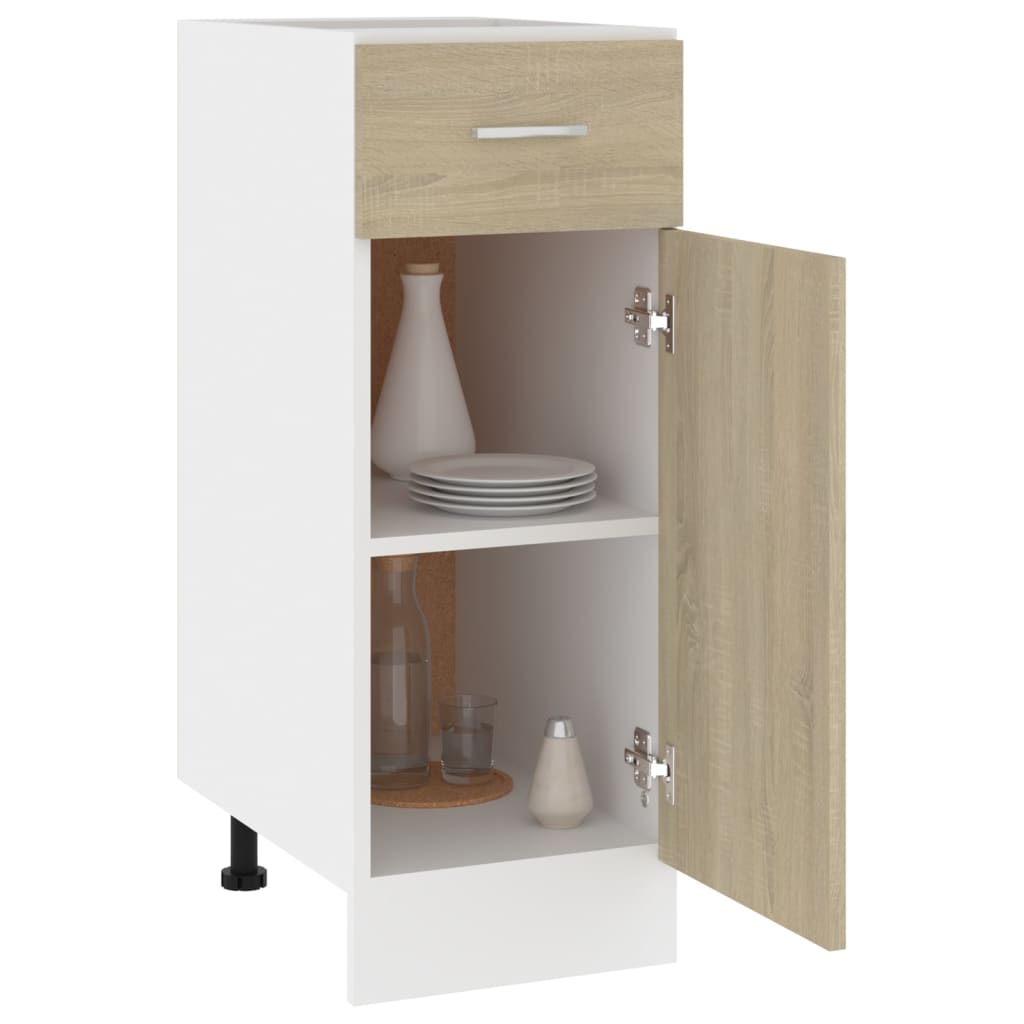 vidaXL Drawer Bottom Cabinet Sonoma Oak 30x46x81.5 cm Engineered Wood