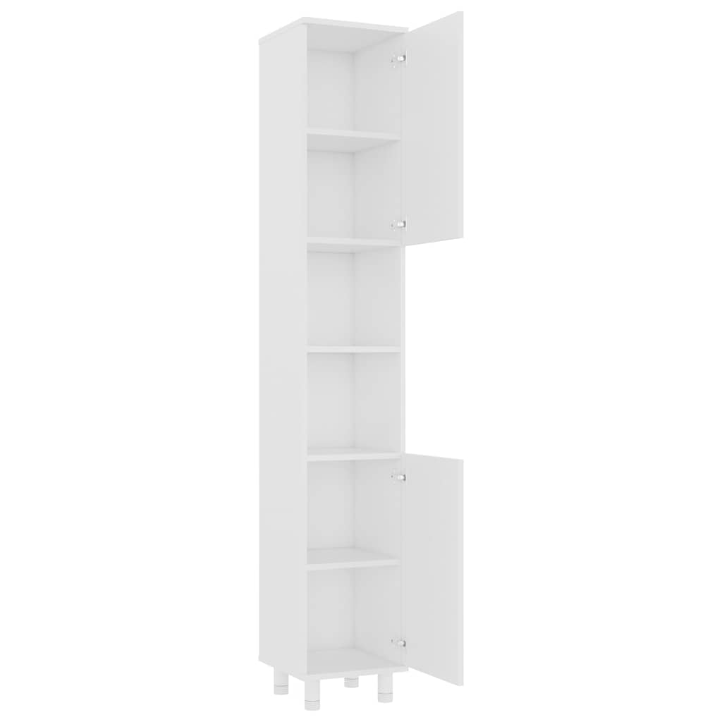 Bathroom Cabinet 30x30x179 cm Engineered Wood White