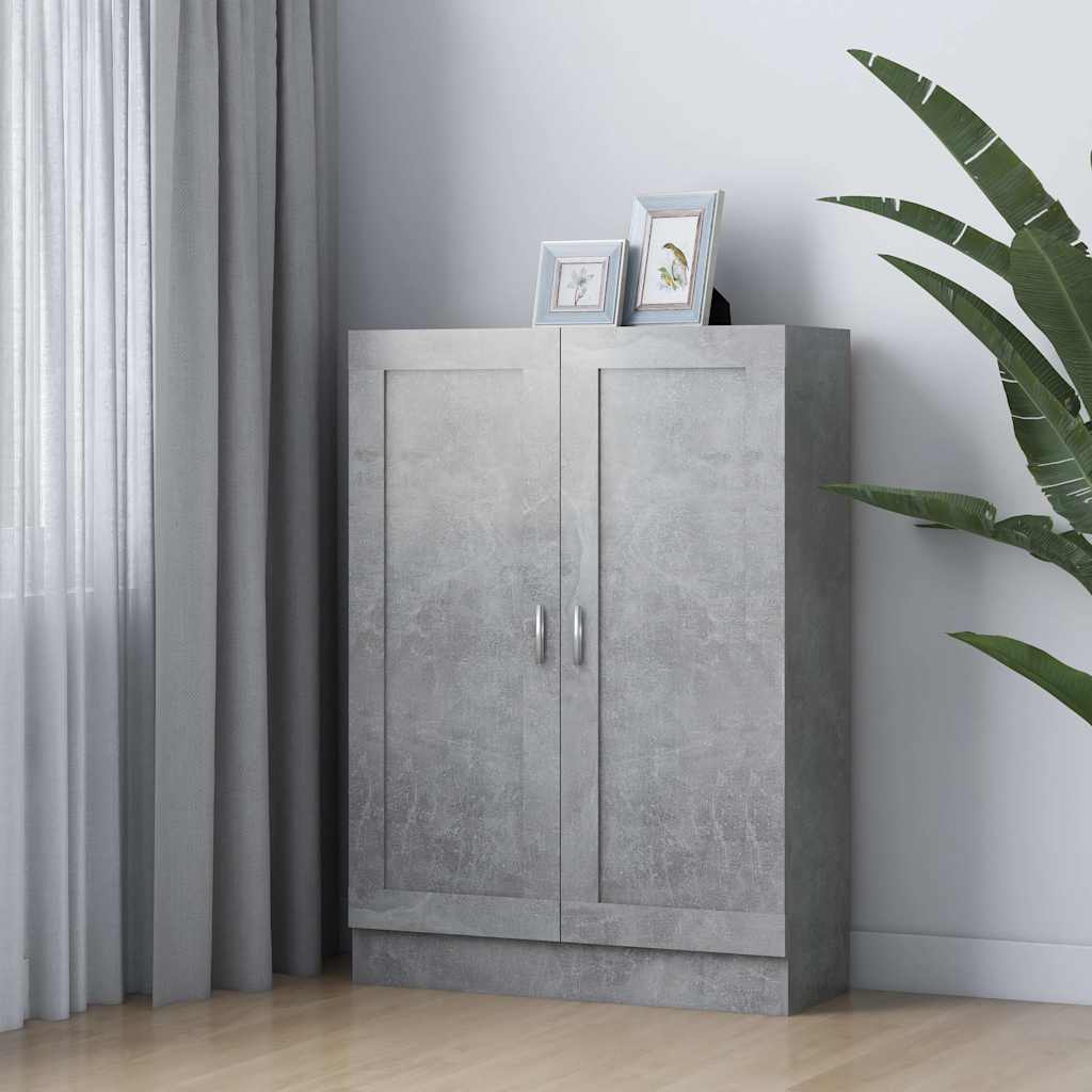 Book Cabinet 82.5x30.5x115 cm Engineered Wood Concrete grey