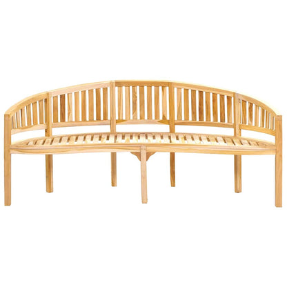 vidaXL Banana Bench 200 cm Solid Teak Wood 4