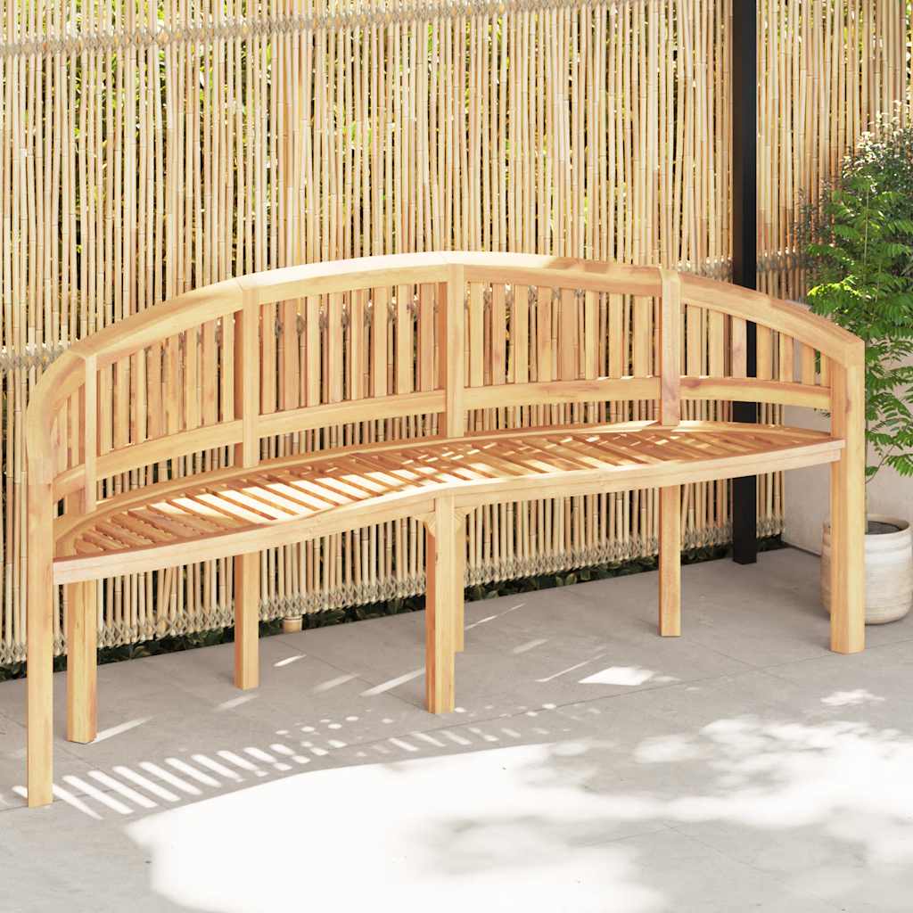 vidaXL Banana Bench 200 cm Solid Teak Wood 1
