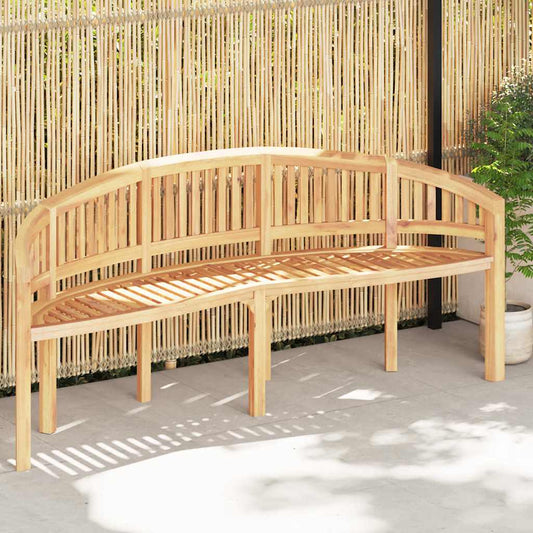 vidaXL Banana Bench 200 cm Solid Teak Wood 1