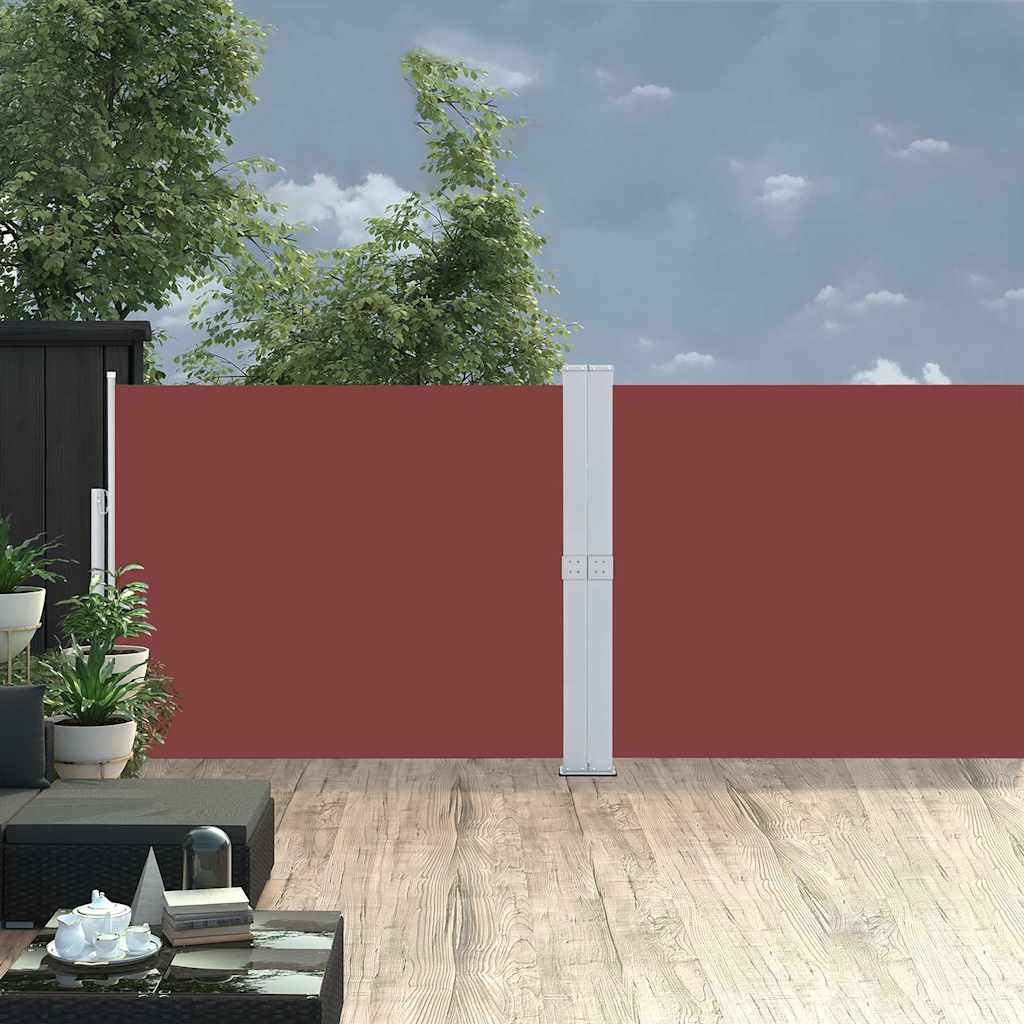 Retractable Side Awning Brown 100 x 600 cm – 200 x 1200 cm 140 x 1200 cm
