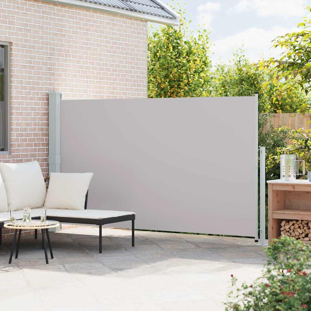 Patio Retractable Side Awning 180x314 cm Drop 300 cm Grey