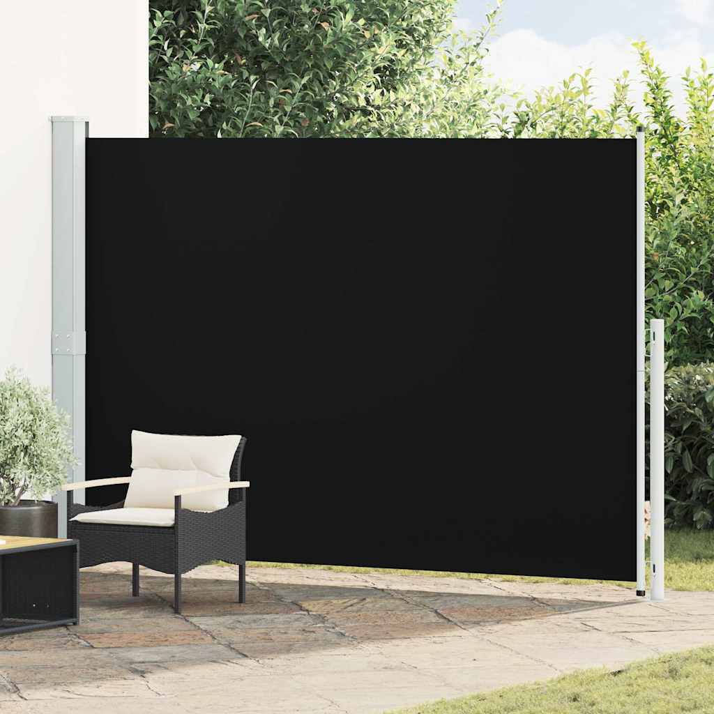 Patio Retractable Side Awning 200x314 cm Drop 300 cm Black