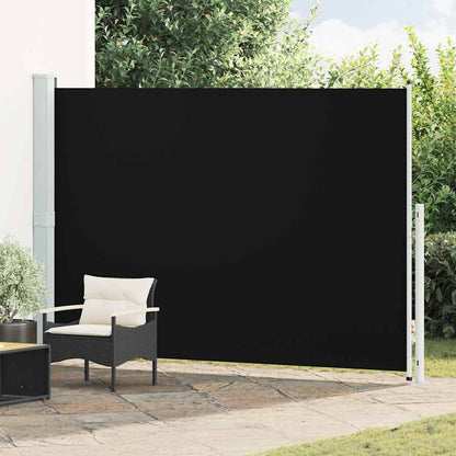Patio Retractable Side Awning 200x314 cm Drop 300 cm Black
