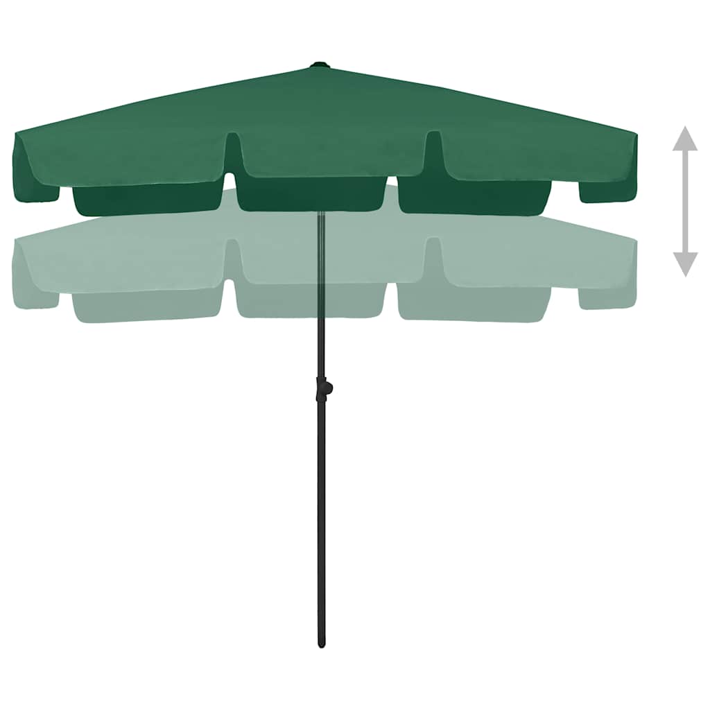 Beach Parasol Green 200 cm 125 cm