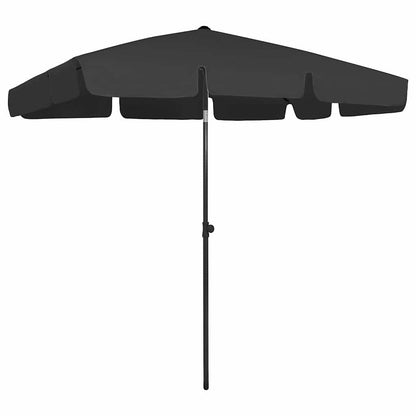 Beach Parasol Black 200 cm 125 cm