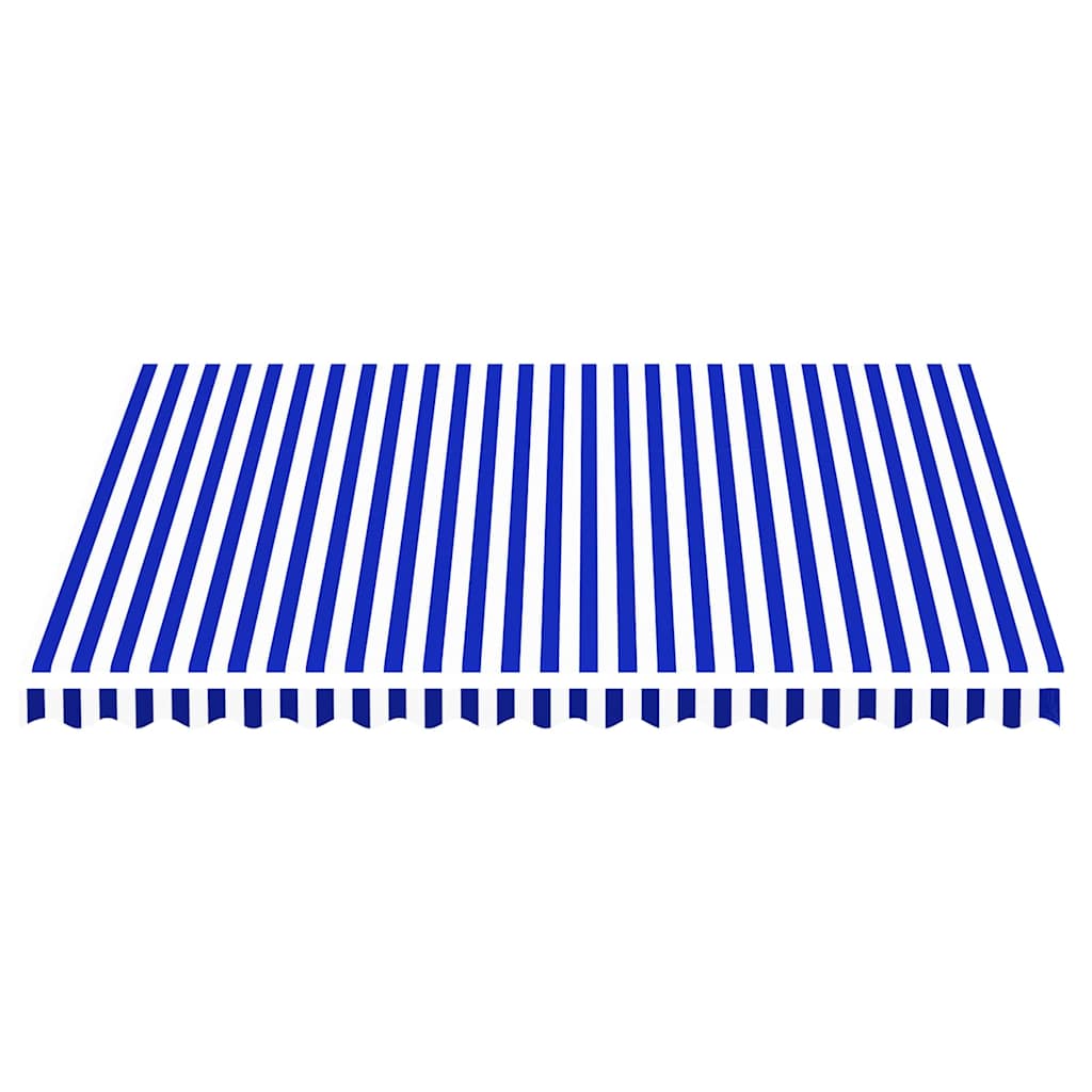 Awning Replacement Fabric 400x350 cm Polyester Drop 3.5 m Width 4 m Blue and white