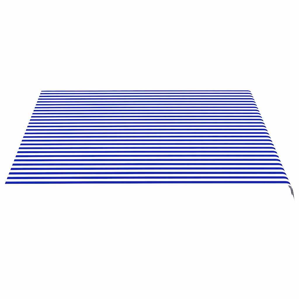 Awning Replacement Fabric 400x350 cm Polyester Drop 3.5 m Width 4 m Blue and white
