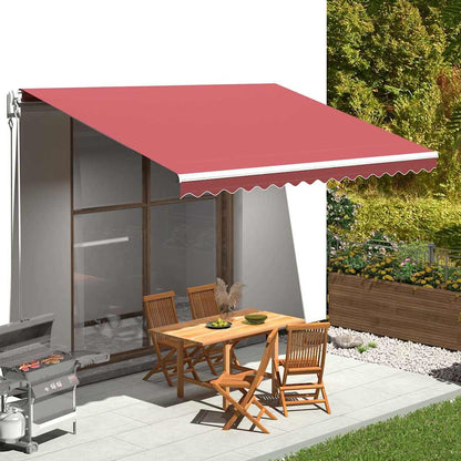 Awning Replacement Fabric 450x300 cm Polyester Drop 3 m Width 4.5 m Burgundy red