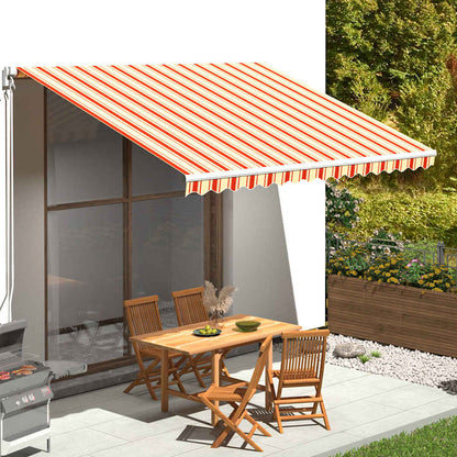 Awning Replacement Fabric 400x350 cm Polyester Drop 3.5 m Width 4 m Yellow and orange