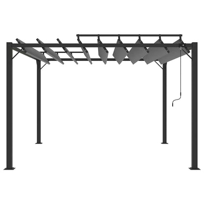 313926 vidaXL Gazebo with Louvered Roof 3x3 m Anthracite Fabric and Aluminium 3