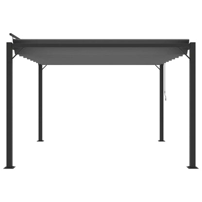 313926 vidaXL Gazebo with Louvered Roof 3x3 m Anthracite Fabric and Aluminium 4