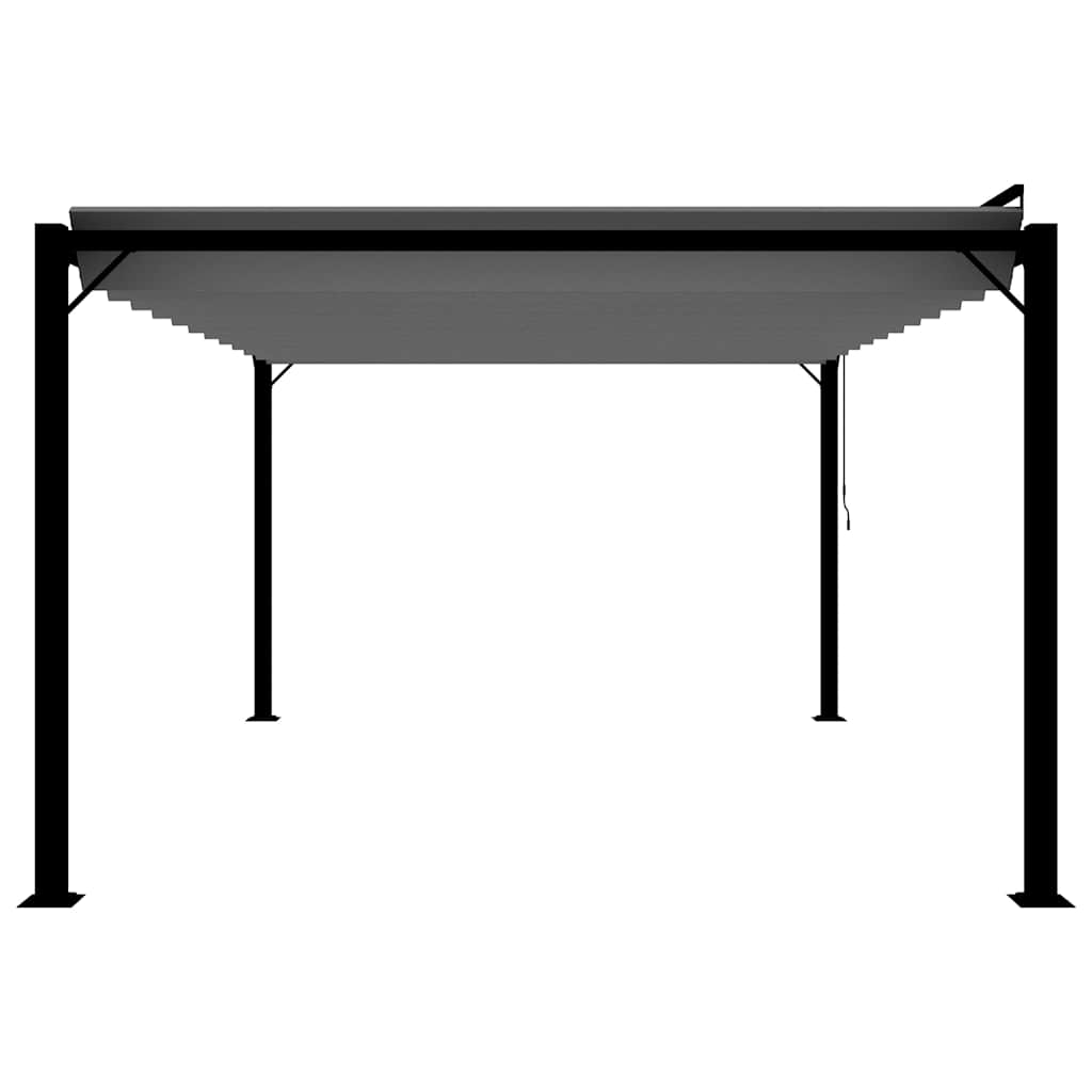 313929 vidaXL Gazebo with Louvered Roof 3x4 m Anthracite Fabric and Aluminium 5