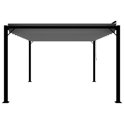 313929 vidaXL Gazebo with Louvered Roof 3x4 m Anthracite Fabric and Aluminium 5