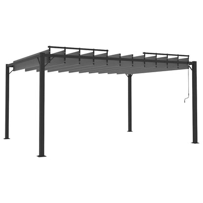 313929 vidaXL Gazebo with Louvered Roof 3x4 m Anthracite Fabric and Aluminium 4