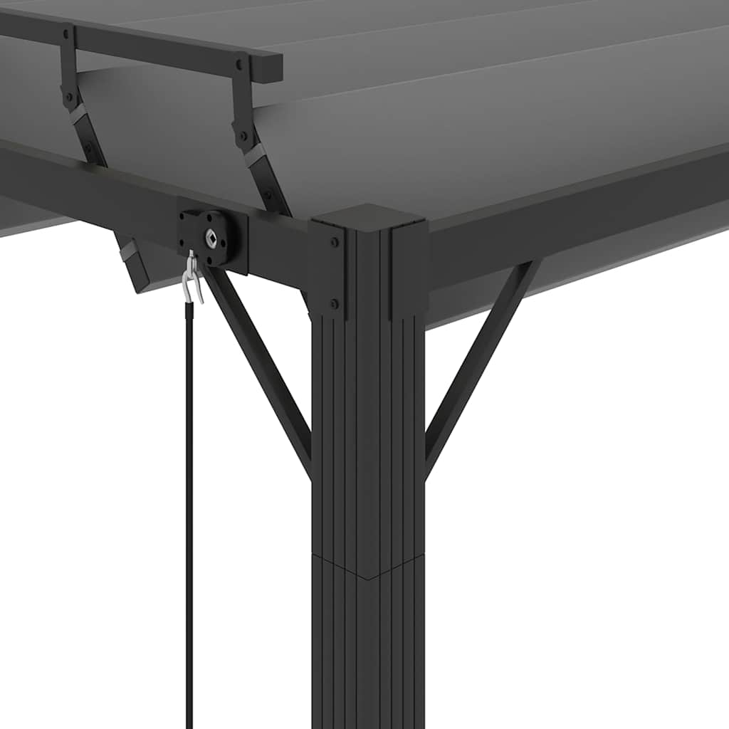 313929 vidaXL Gazebo with Louvered Roof 3x4 m Anthracite Fabric and Aluminium 6