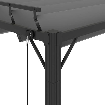 313929 vidaXL Gazebo with Louvered Roof 3x4 m Anthracite Fabric and Aluminium 6