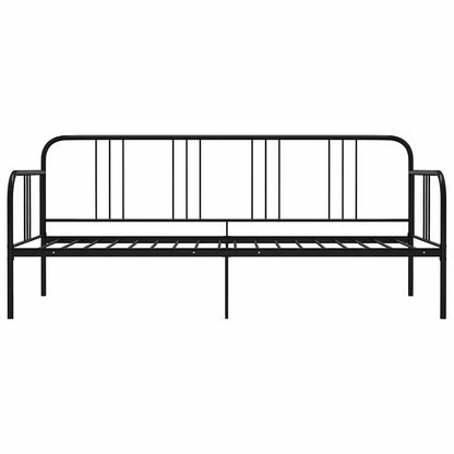 Sofa Bed Frame without Mattress Metal 90x200 cm Black