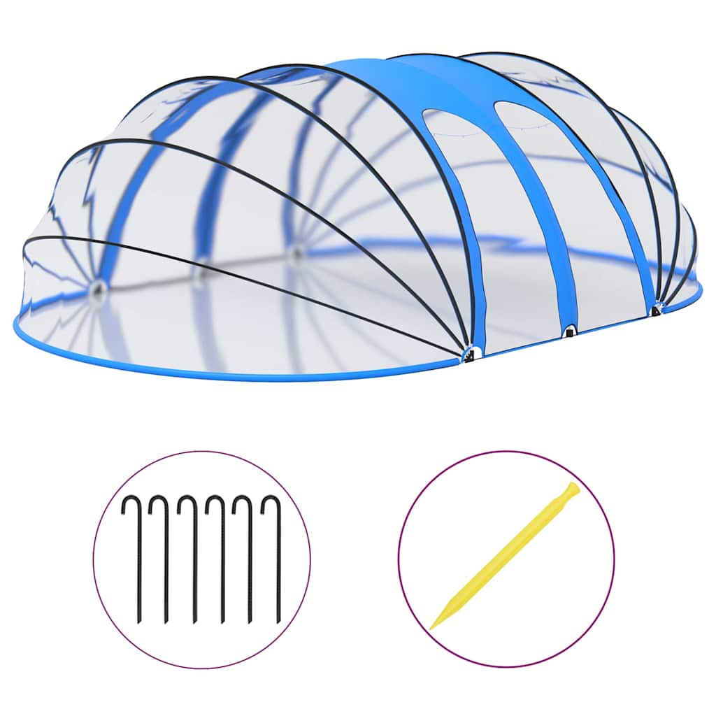 vidaXL Pool Dome Oval 620x410x210 cm 2